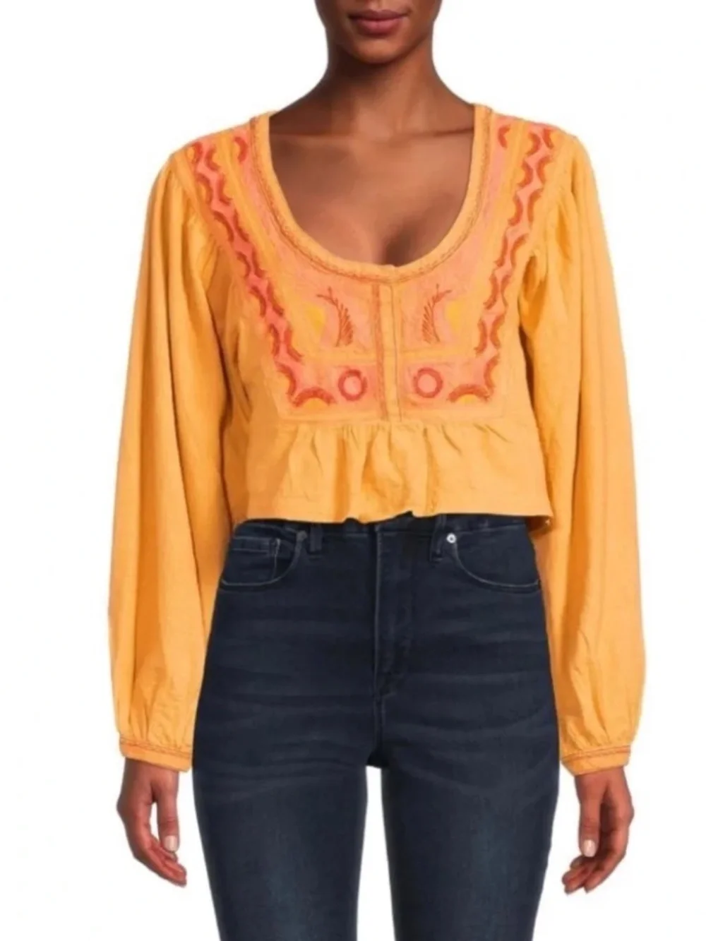 Free People Iggie Embroidered Top - size M